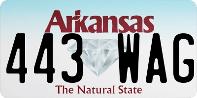AR license plate 443WAG