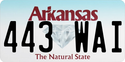 AR license plate 443WAI