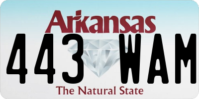 AR license plate 443WAM