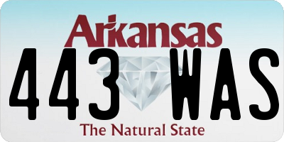 AR license plate 443WAS