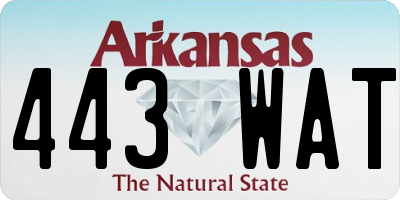 AR license plate 443WAT