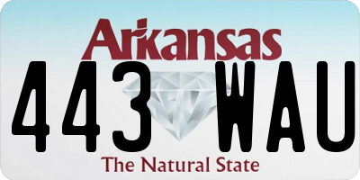 AR license plate 443WAU
