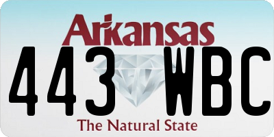 AR license plate 443WBC
