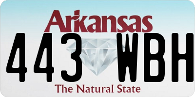 AR license plate 443WBH