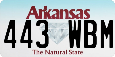 AR license plate 443WBM