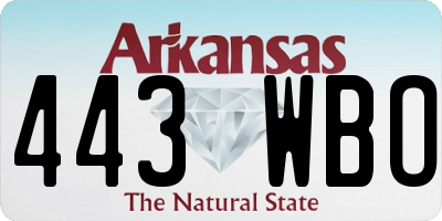 AR license plate 443WBO