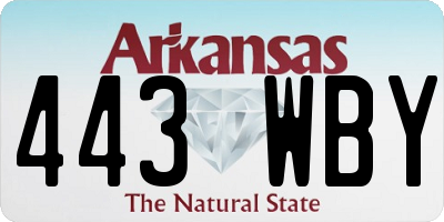 AR license plate 443WBY