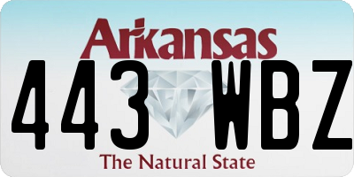 AR license plate 443WBZ