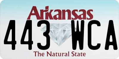 AR license plate 443WCA