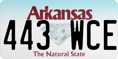 AR license plate 443WCE