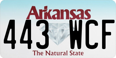 AR license plate 443WCF