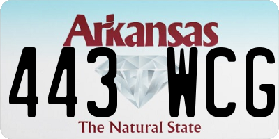 AR license plate 443WCG