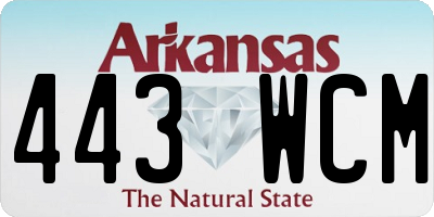 AR license plate 443WCM