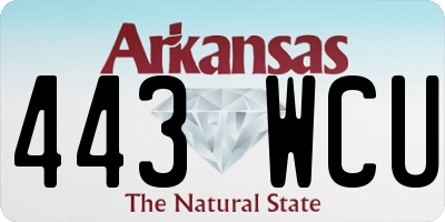AR license plate 443WCU