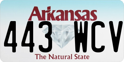 AR license plate 443WCV