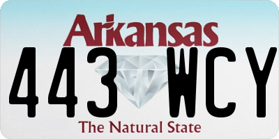 AR license plate 443WCY