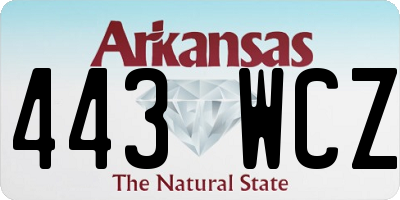 AR license plate 443WCZ