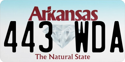 AR license plate 443WDA