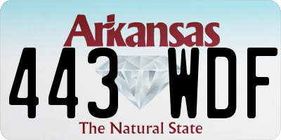 AR license plate 443WDF