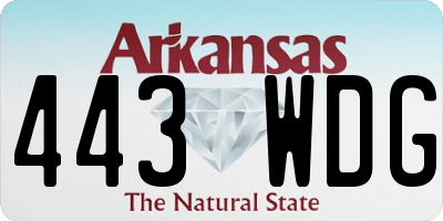 AR license plate 443WDG