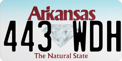 AR license plate 443WDH