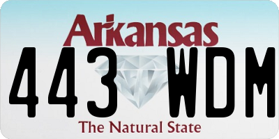 AR license plate 443WDM