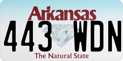 AR license plate 443WDN