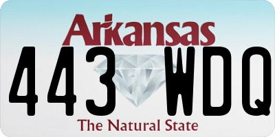 AR license plate 443WDQ