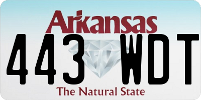 AR license plate 443WDT