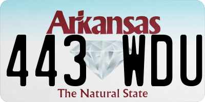 AR license plate 443WDU