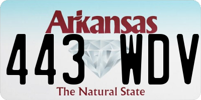 AR license plate 443WDV
