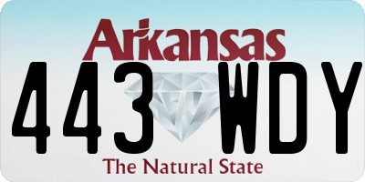AR license plate 443WDY