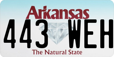 AR license plate 443WEH