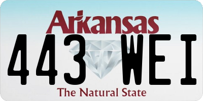 AR license plate 443WEI