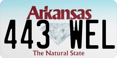 AR license plate 443WEL