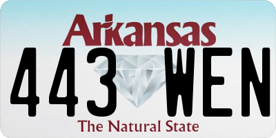 AR license plate 443WEN
