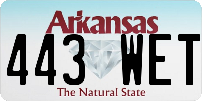 AR license plate 443WET