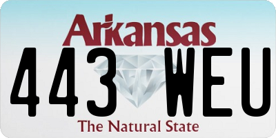 AR license plate 443WEU