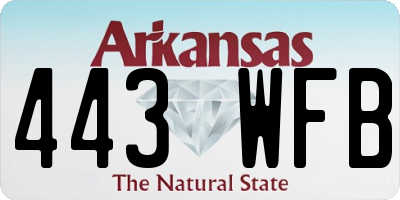 AR license plate 443WFB