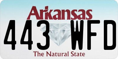AR license plate 443WFD