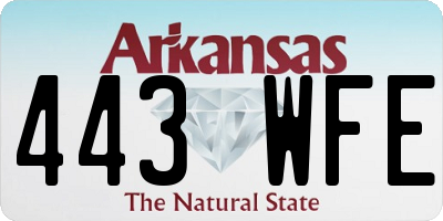 AR license plate 443WFE