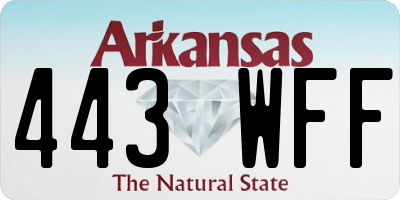 AR license plate 443WFF