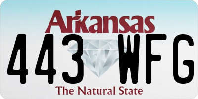 AR license plate 443WFG