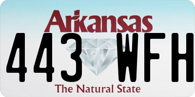 AR license plate 443WFH