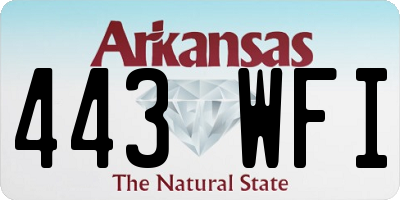 AR license plate 443WFI