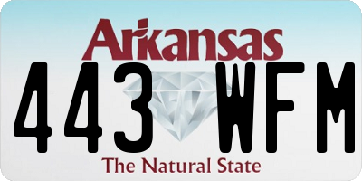 AR license plate 443WFM