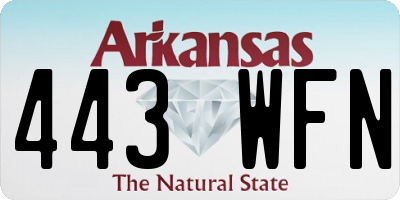 AR license plate 443WFN