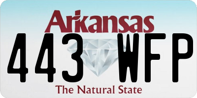 AR license plate 443WFP