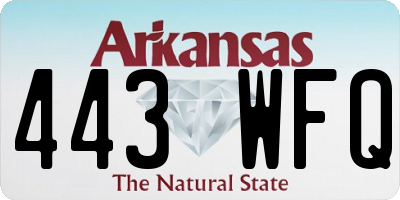 AR license plate 443WFQ