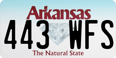 AR license plate 443WFS
